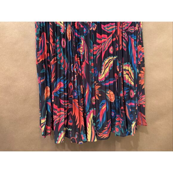 Farm Rio for Anthropologie Pleated Skirt Midi Slip Dress MSRP:$228 - Picture 7 of 14